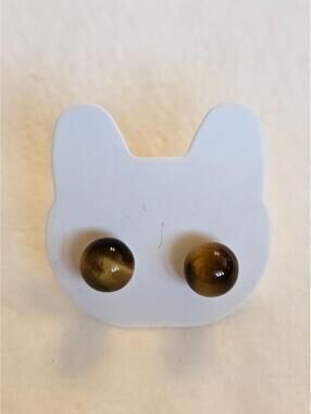 Sterling Silver Tigers Eye Earrings